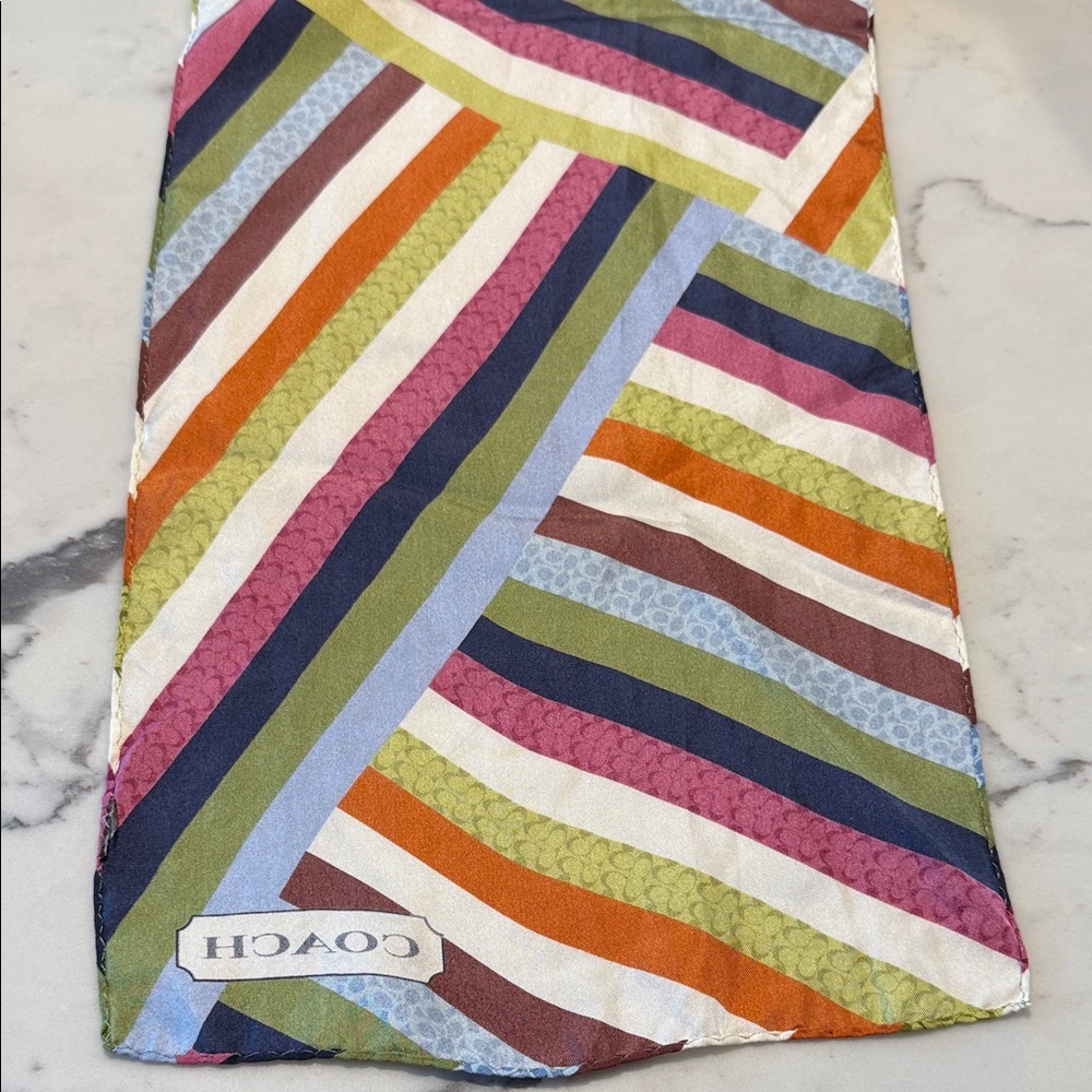 Coach Multicolor Striped Scarf - Picture 4 of 6